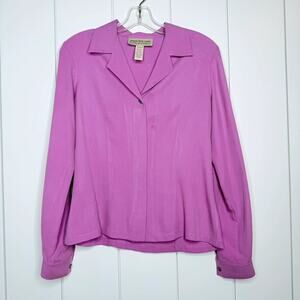 Jones New York Silk lavender purple Blouse Size 4 Project Piece